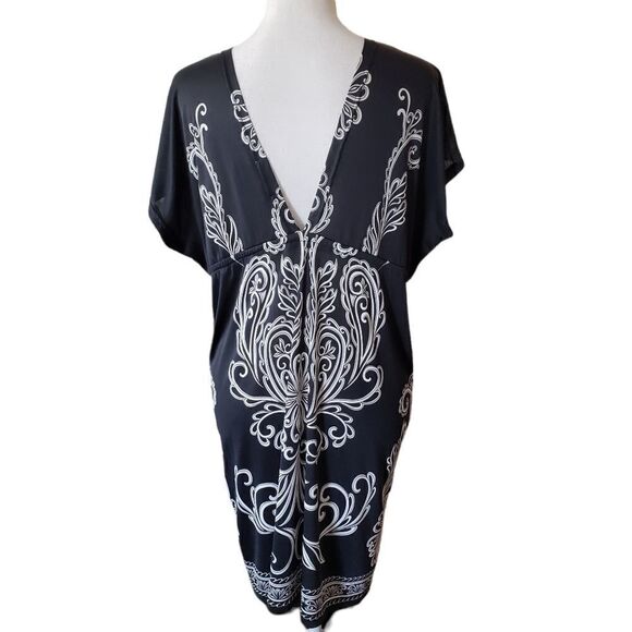 Free Coulture Black & White Swim Coverup Size Large - Picture 2 of 10